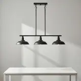 Kenroy Home 93512BL 3-Light Linear Pendant Ceiling Fixture, Black Finish - Thumbnail 3